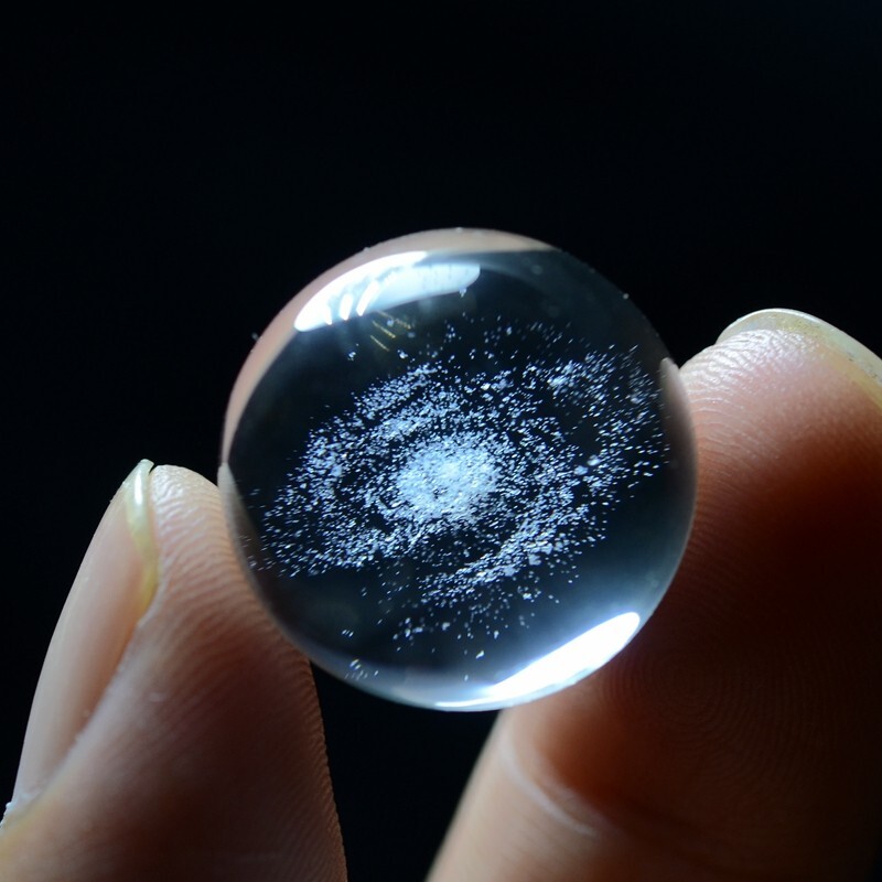 20mm New Find Rare NATURAL PRETTY universe phantom QUARTZ CRYSTAL Sphere BALL