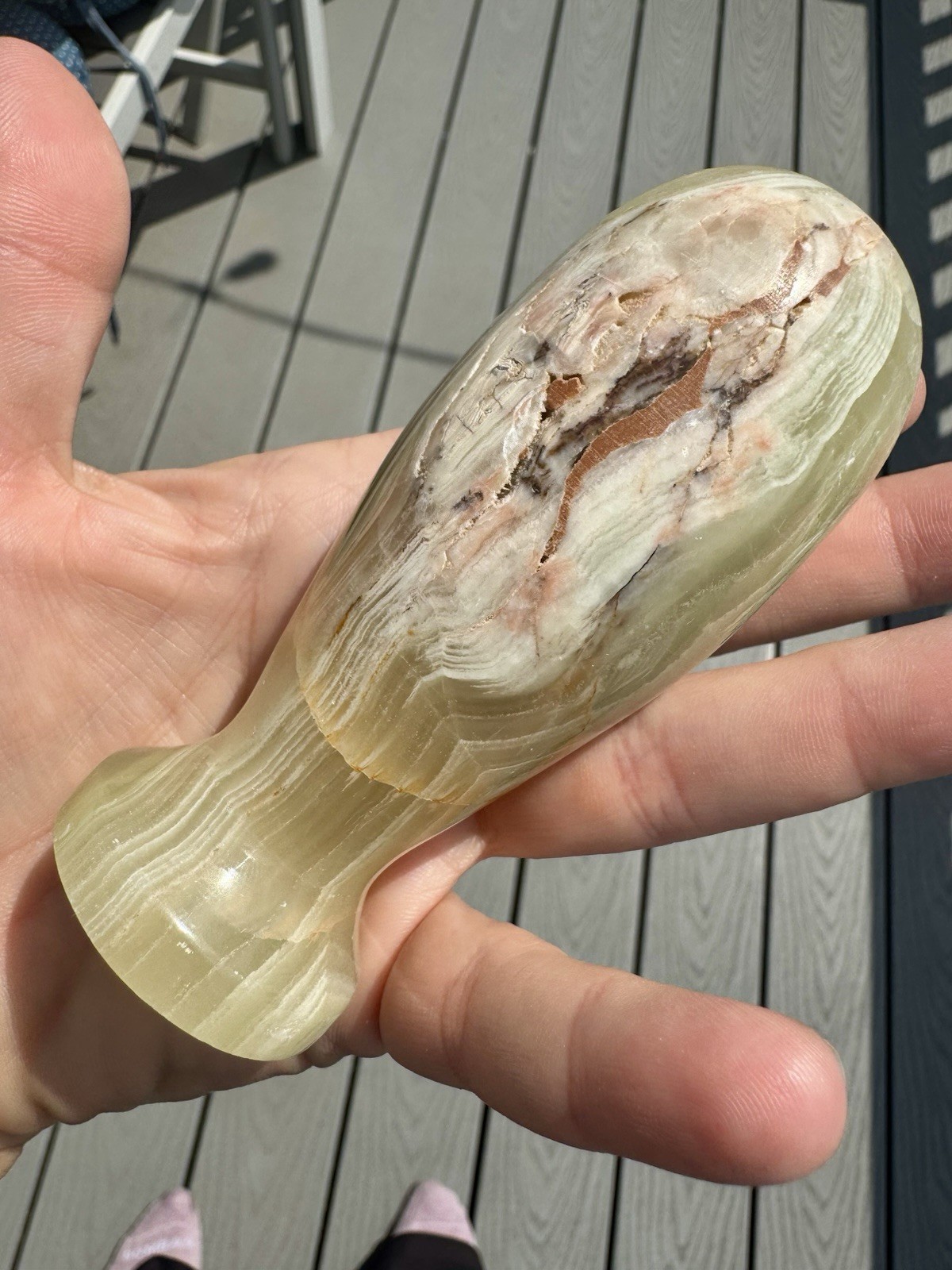 4 Inch Green Onyx Mortar And Pestle From Pakistan 2.6 Lbs