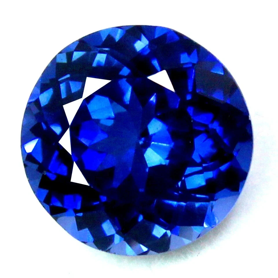 11.5+ Ct Natural D Block Blue Tanzanite Round Cut Flawless Certified Gemstone