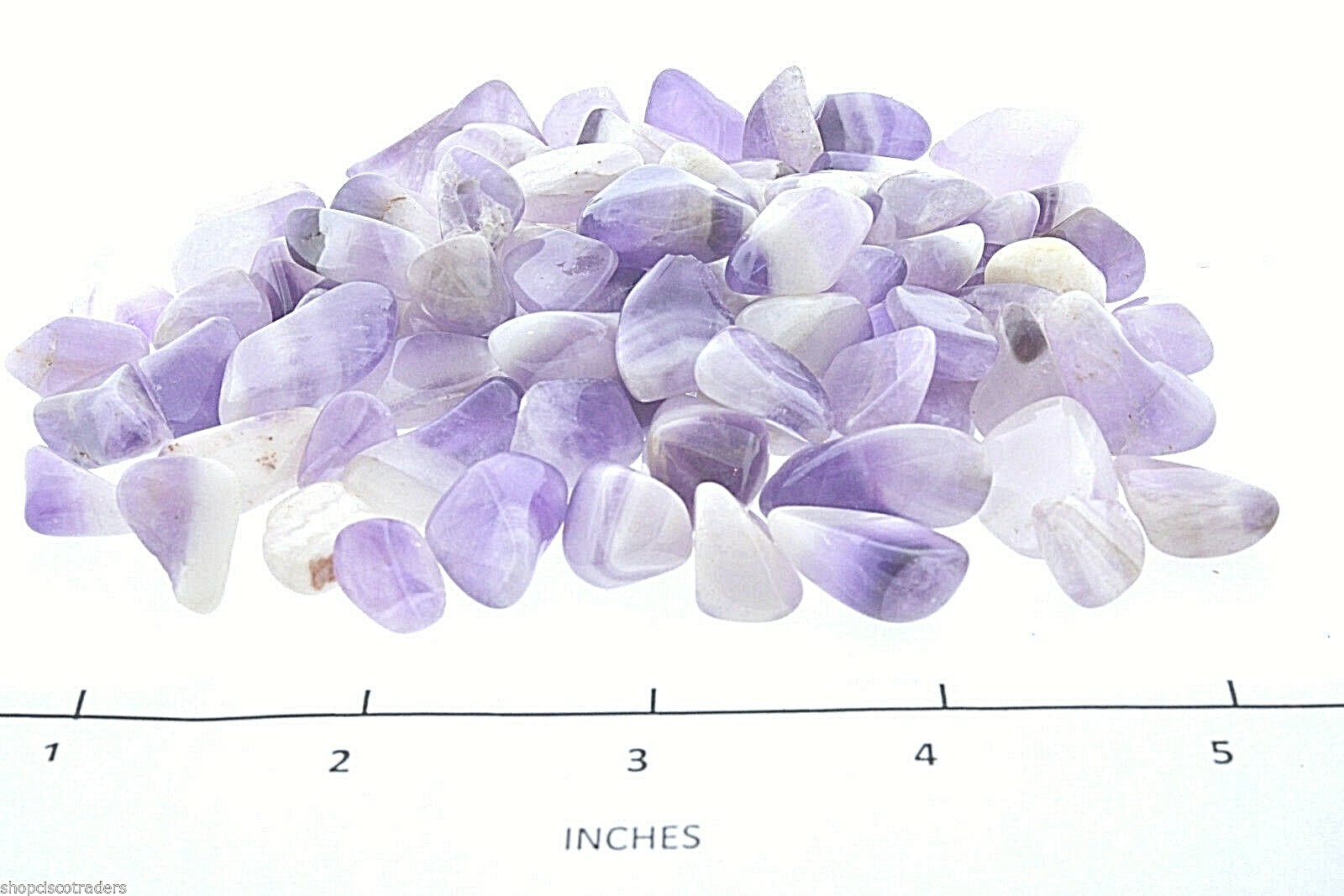 4oz Chevron Amethyst 15-20mm Reiki Healing Crystals Tumbled Stones Addiction