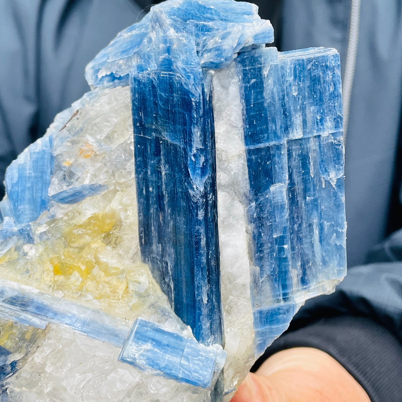 993g Natural Blue Kyanite Quartz Crystal Cluster Gemstone Specimen Healing