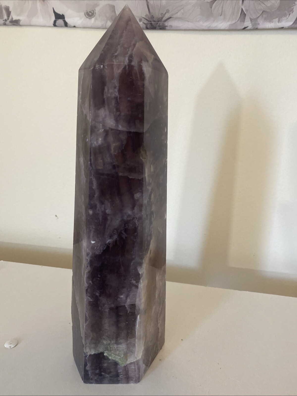 9lb XL Purple Flourite Polished Tower 12in Tall