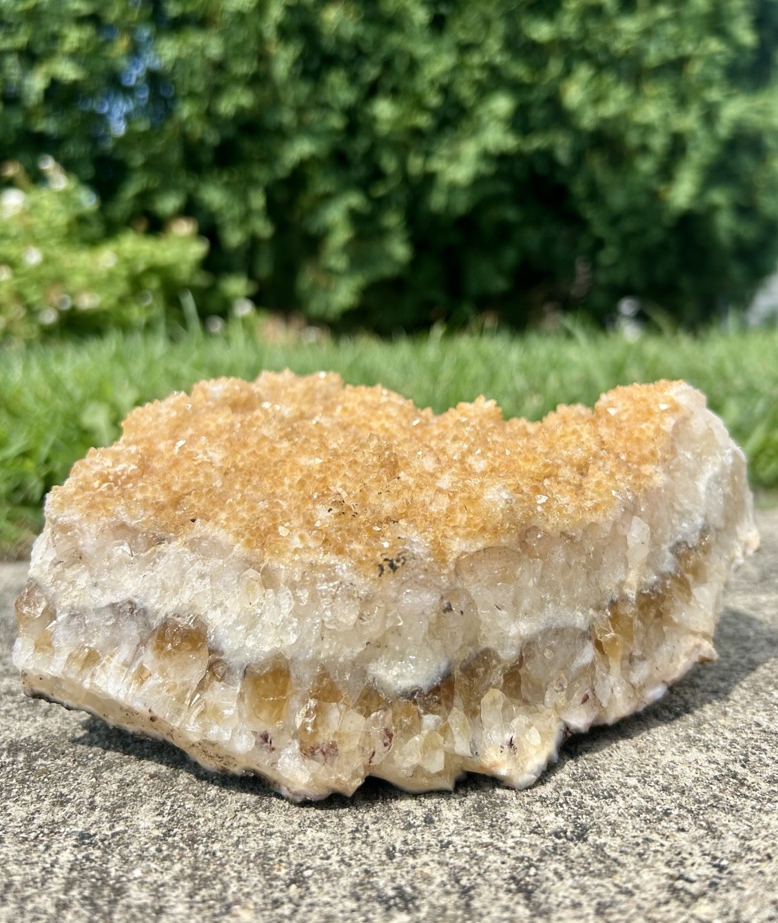 Large Citrine Druzy Quartz Cluster on Double-Layer Matrix 5 Lb