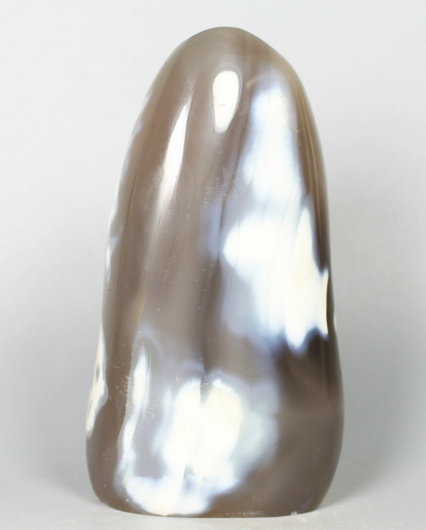 1.0lb Natural Blue White Carnelian Agate Quartz Crystal flame Mineral Specimen