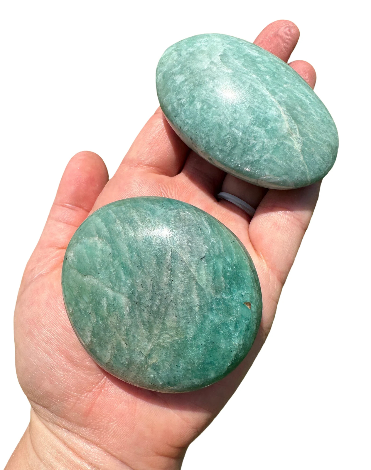 Amazonite Palm Stone, Natural Amazonite from Madagascar
