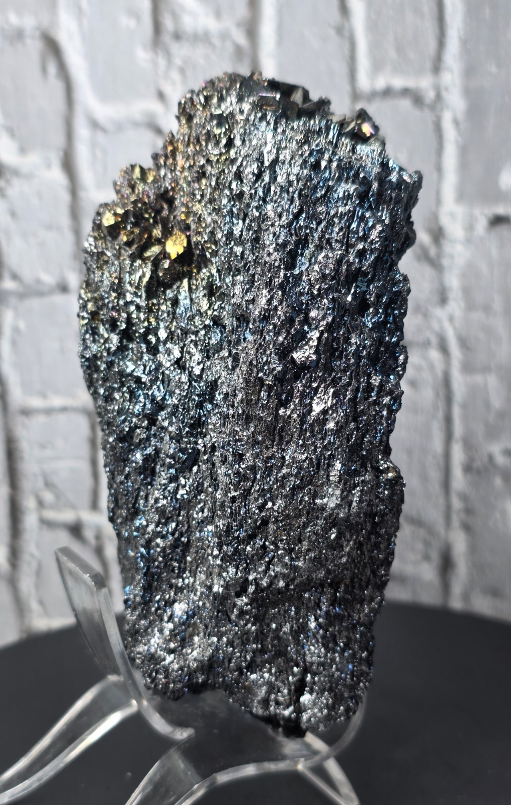 Rainbow Sparkling Druzy Carborundum Specimen – 630.64g | 5.5″ Tall