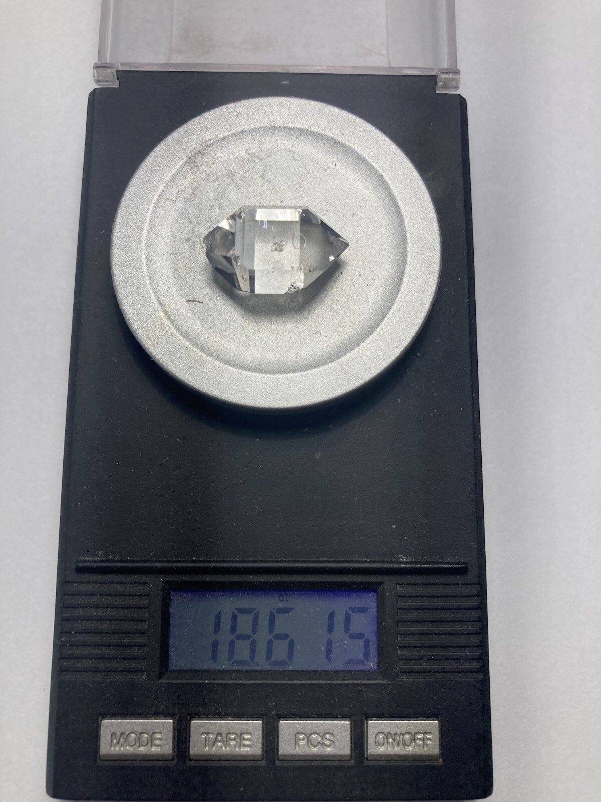 Herkimer NY AA + Diamond NEW TREASURE BOX 20mm x 15mm, 18.60ct sec B1