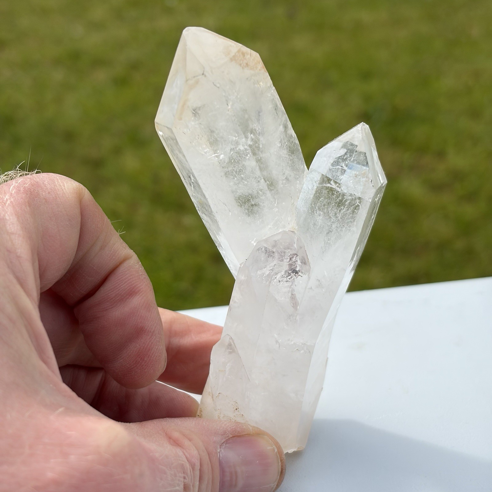 Twin Blue Mist Quartz Points 176 Grams Ex Colombia Mineral Specimen