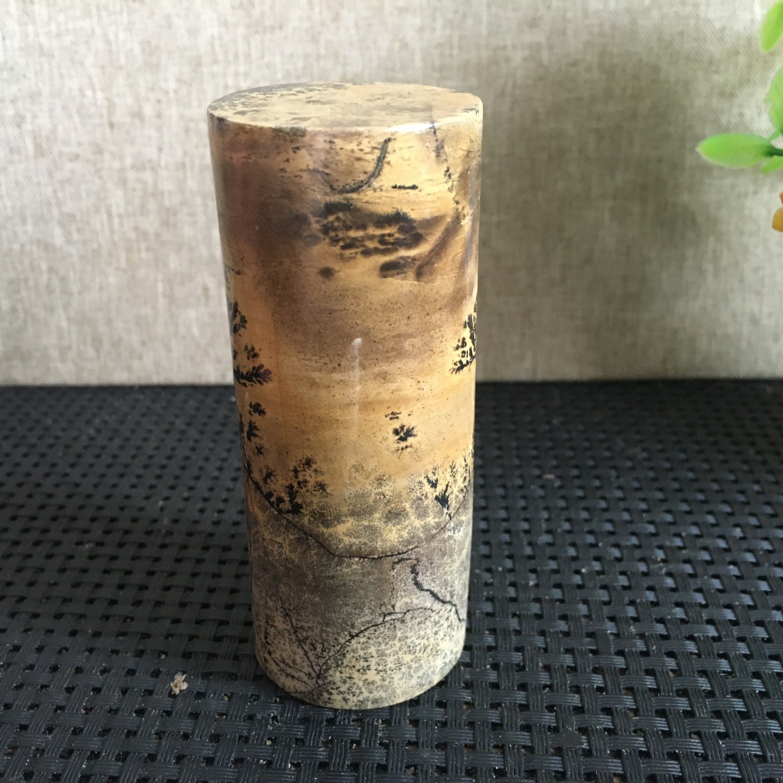 216g Natural Chinese formation Ink painting scenery Stone specimen fb1606