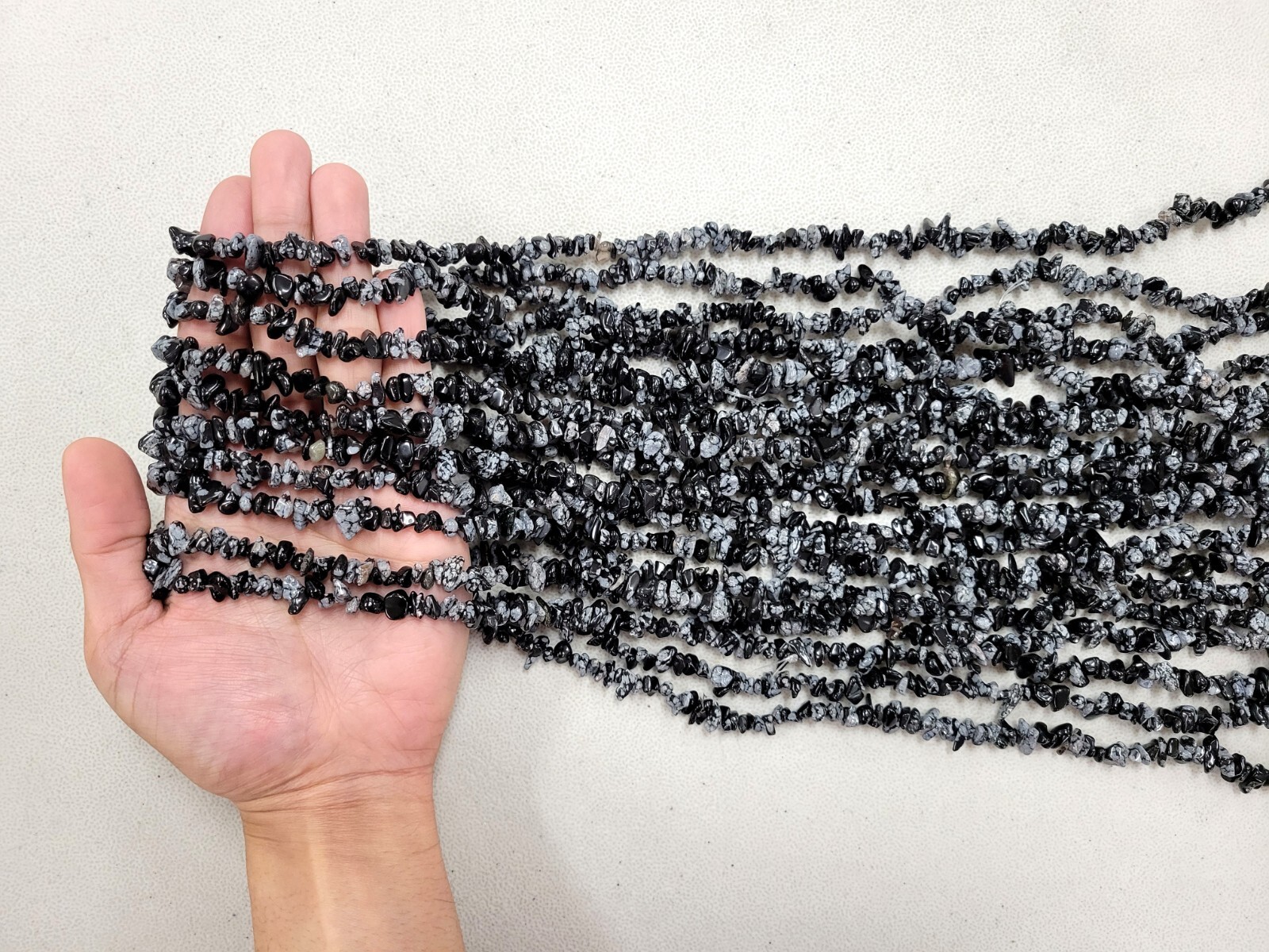 Natural Crystal Beads Drilled Stone Crystals Gemstone Chips in Strings
