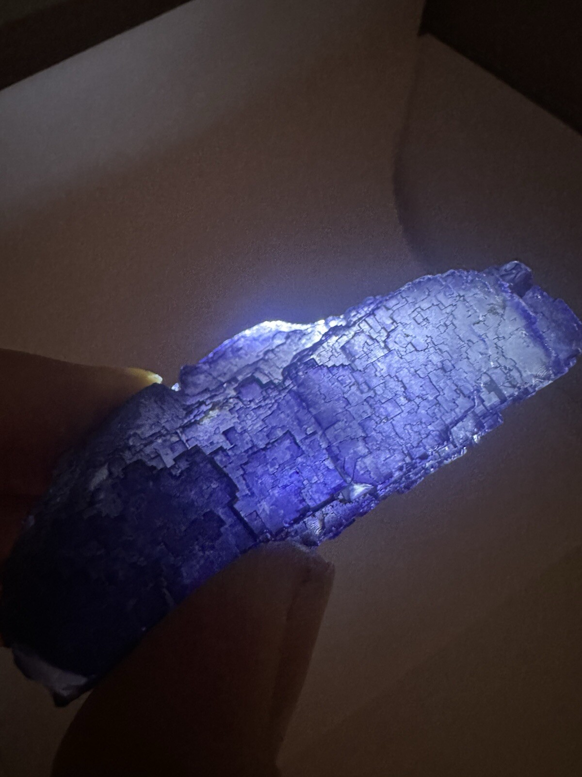 Purple Fluorite Cube, A Natural Mineral Specimen from Mexico. 110 Grams #1A6