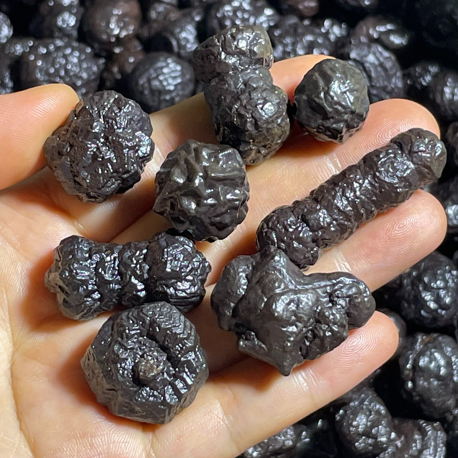 100g wholesale Limonite & Hematite pseudomorph after Marcasite – Prophecy Stone
