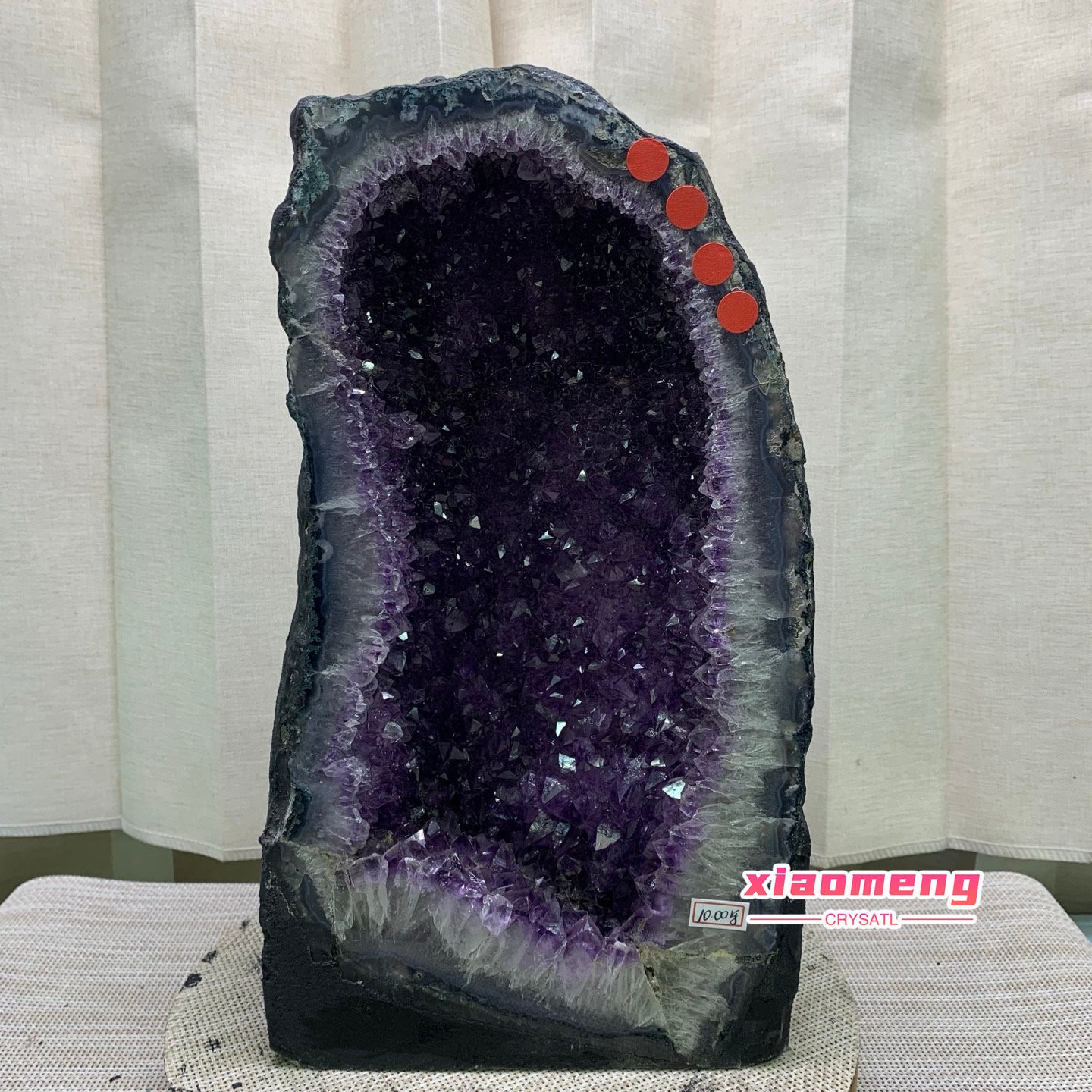 22LB Natural Amethyst Geode Quartz Crystal Cluster Cathedral Energy healing