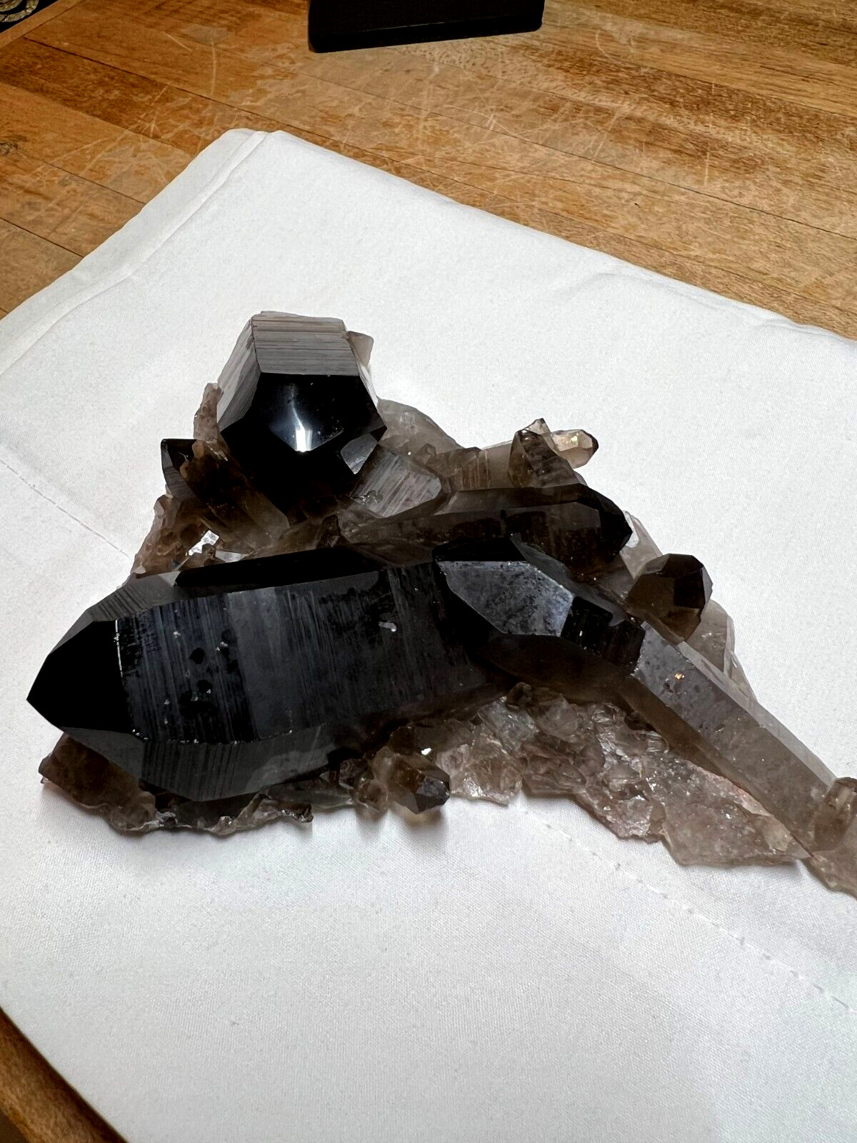 Smoky Quartz Crystal Gemstone Floater Laser Multi Point Cluster Specimen 006
