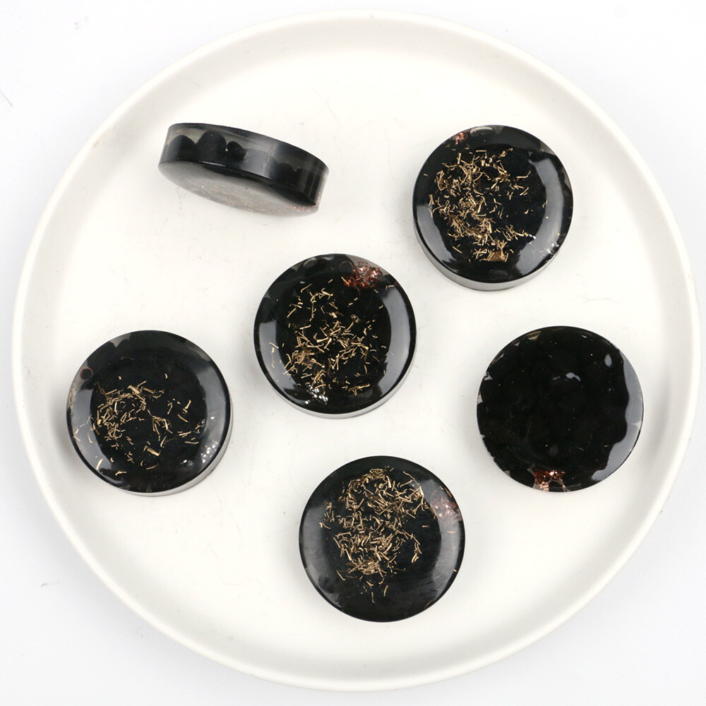 3pcs/Set Black Shungite Orgone Busters 5G EMF Protection Energy Healing Orgonite