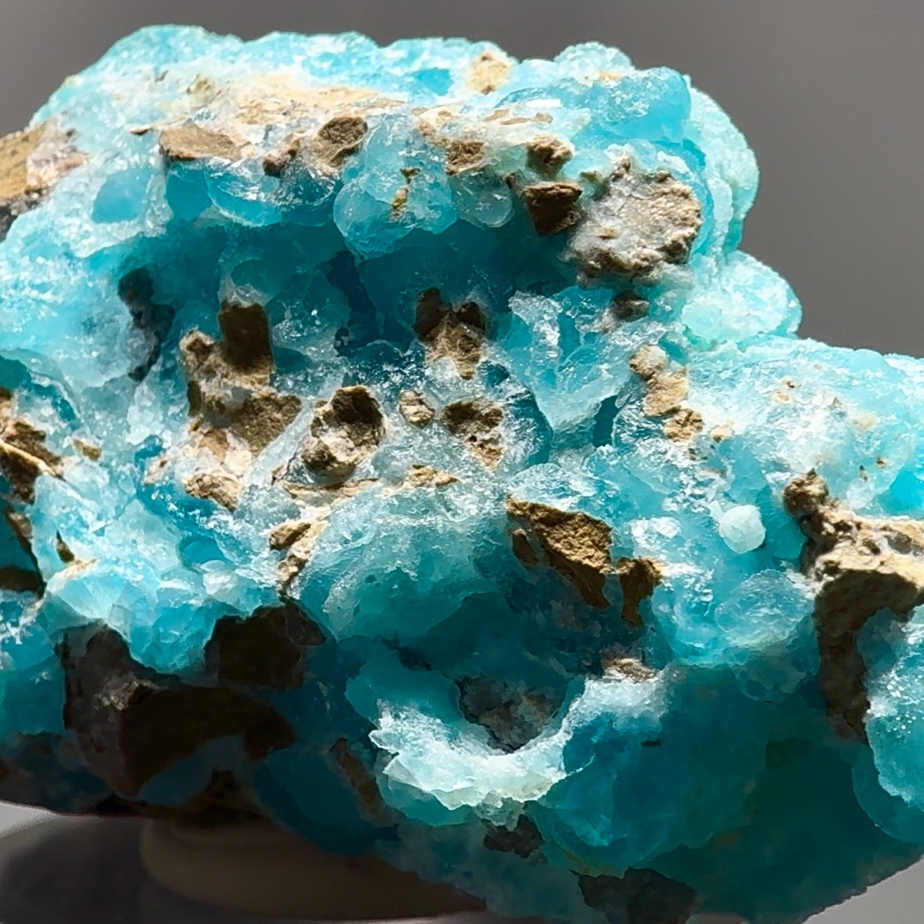 Rare Natural Gel Bubblegum Blue Hemimorphite Crystal – Turquoise Mineral – DRC