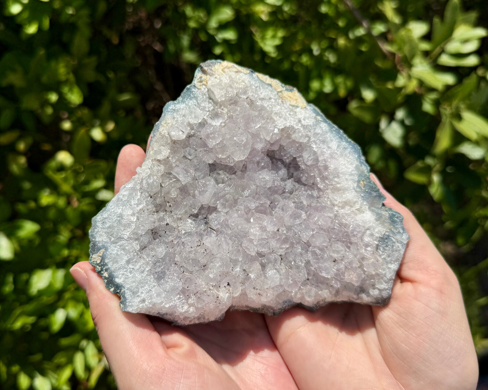 Natural Amethyst Crystal Clusters, Gray / Lavender Coloration – Choose Size