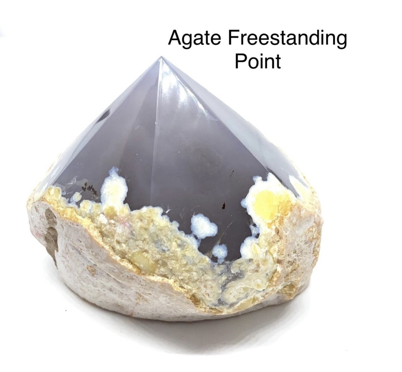 Agate Genuine Freestanding Point from Brazil 355g BEAUTIFUL!