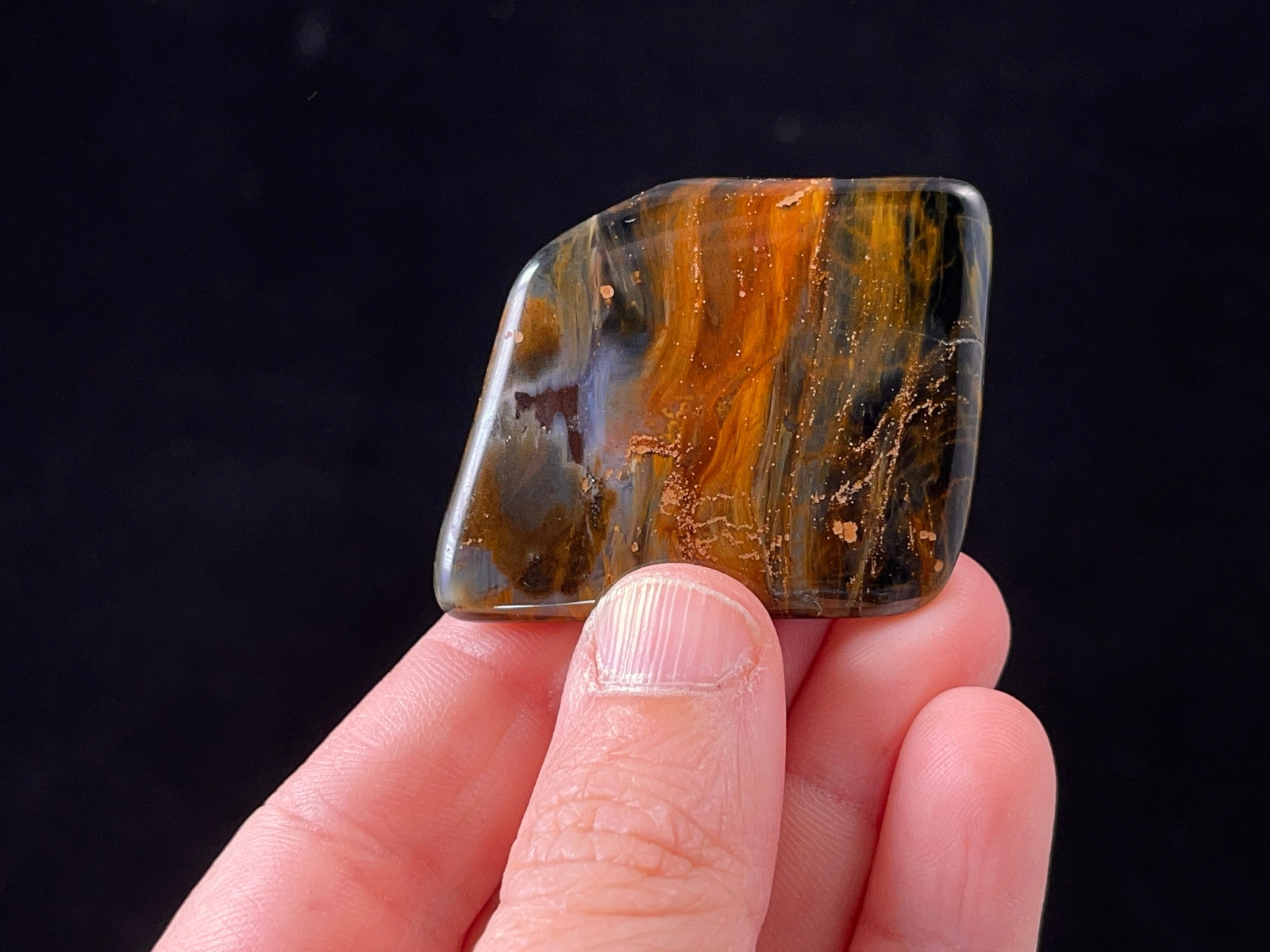 PIETERSITE Tumbled Stone, Tigers Eye, Housewarming Gift, Rustic Home Decor,45810