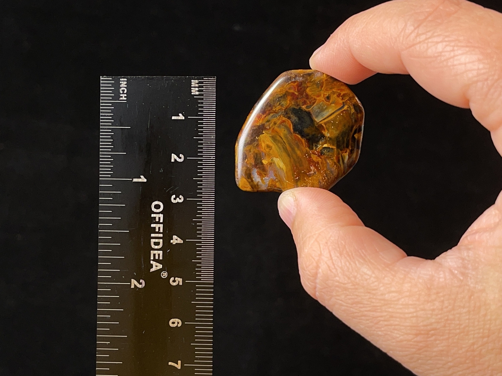 PIETERSITE Tumbled Stone, Tigers Eye, Housewarming Gift, Rustic Home Decor 45812