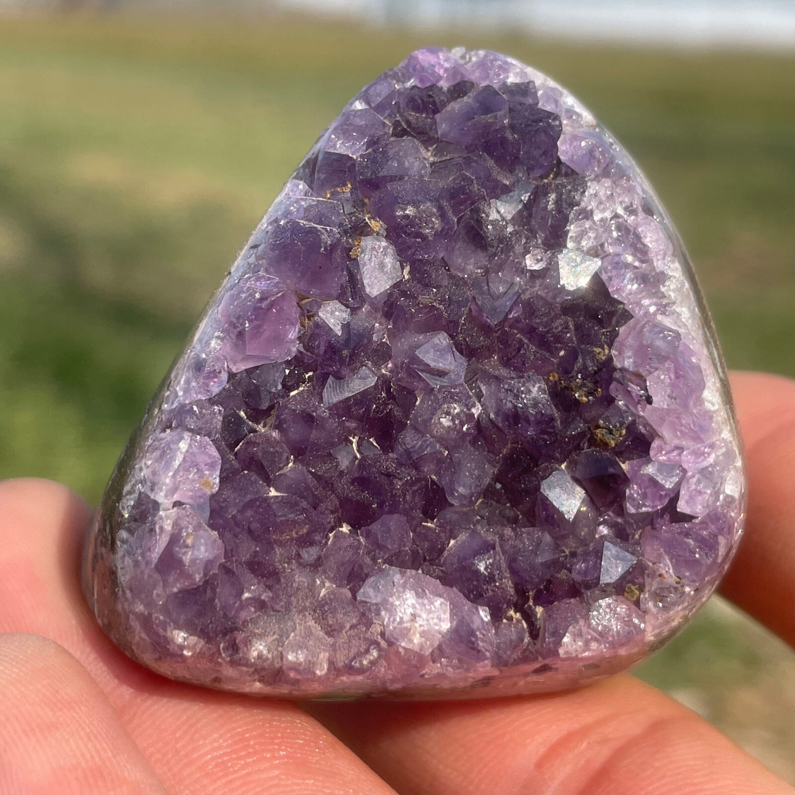 1pc Natural Amethyst Reiki Gemstone druse Crystal Quartz Healing Decorate
