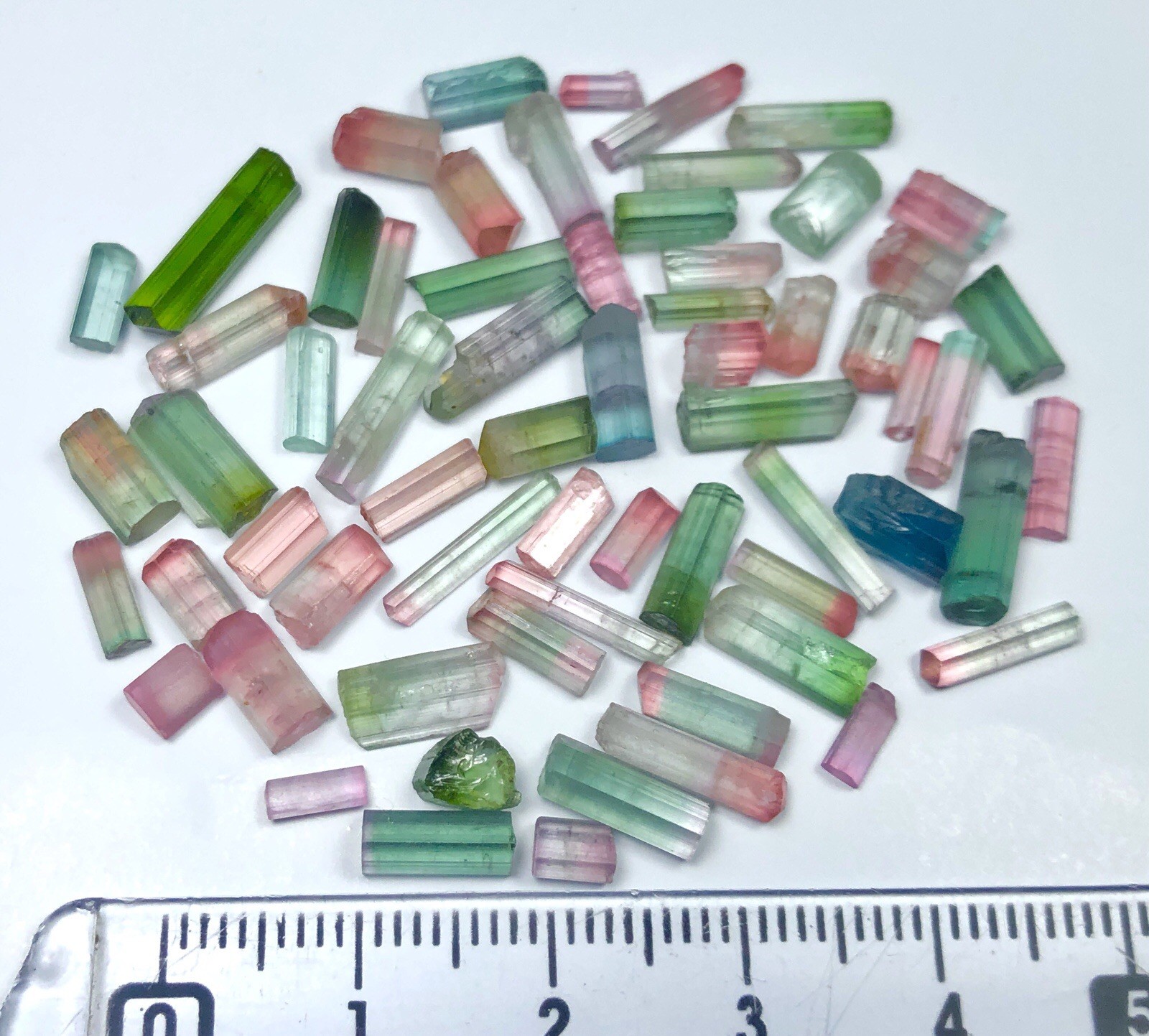 Beautiful naturel top quality bicolor and multi color tourmaline lot from afg