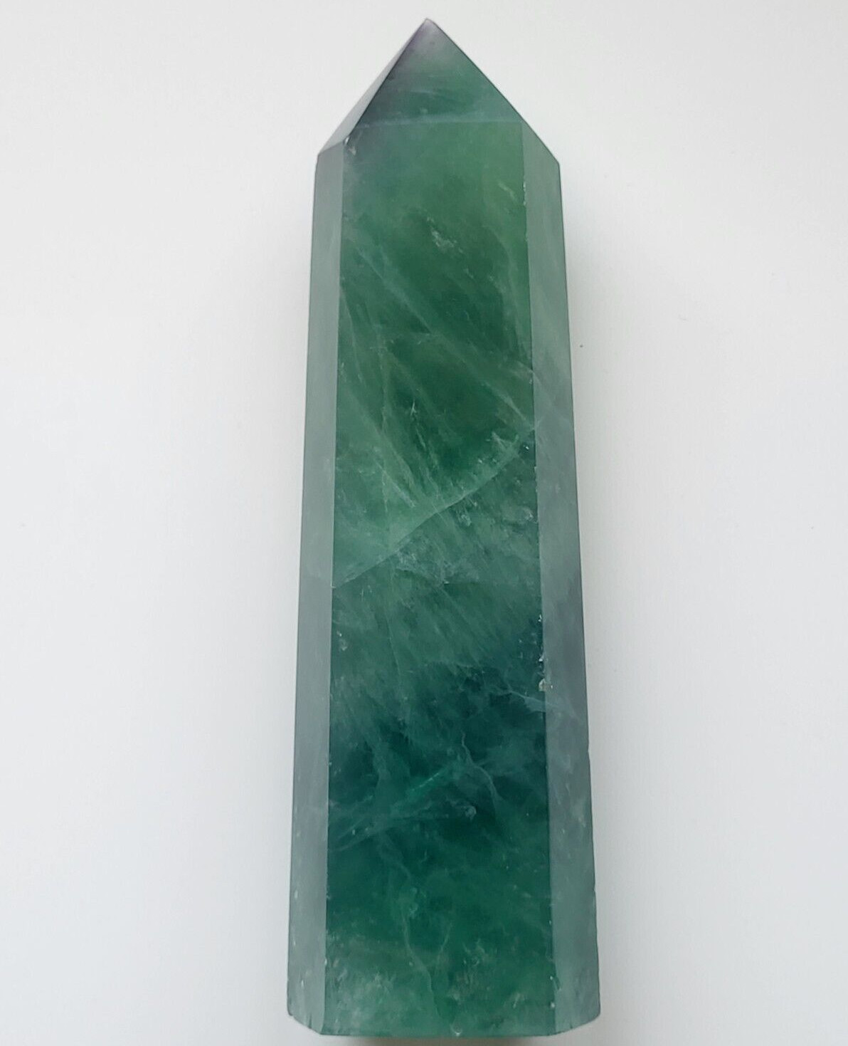 Green Fluorite Tower Large Tall Big Crystal Gemstone Chakra Point