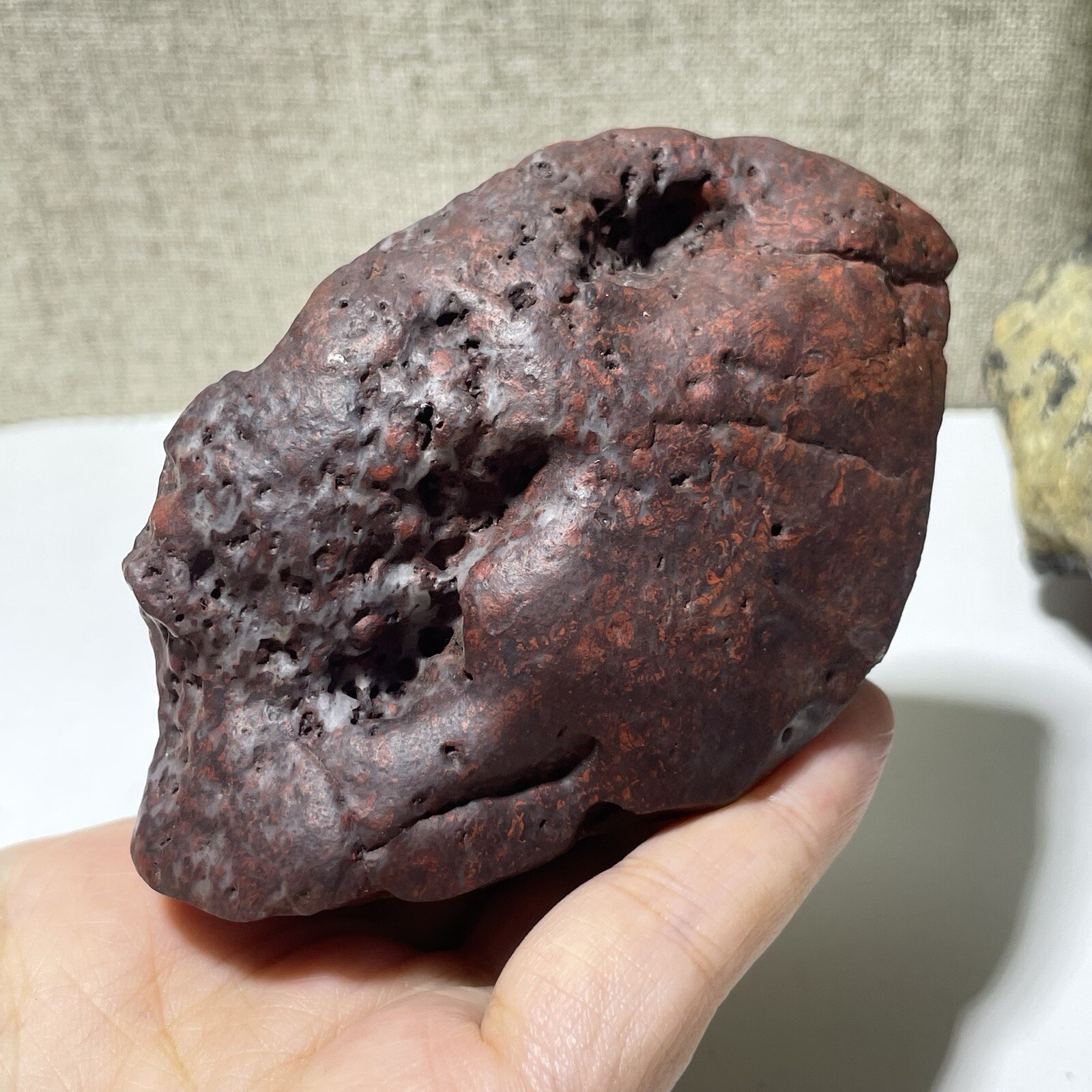 353g Natural Iddingsite meteorite specimen raw stone from China a6698