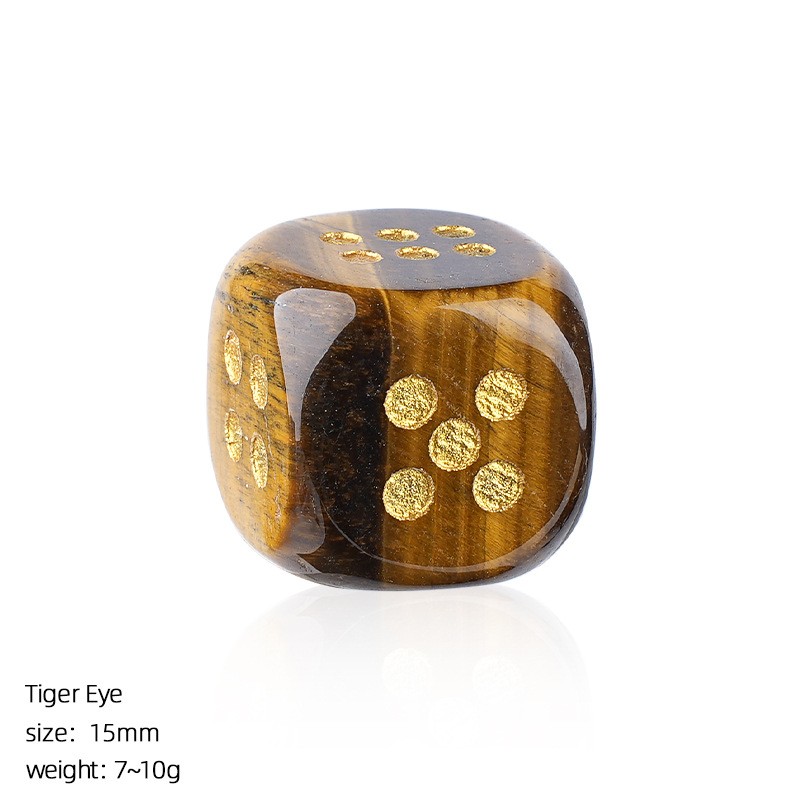 10pcs Mixed Natural Stone Gemstone Dice Table-Top Game Gift Hexahedral Cube