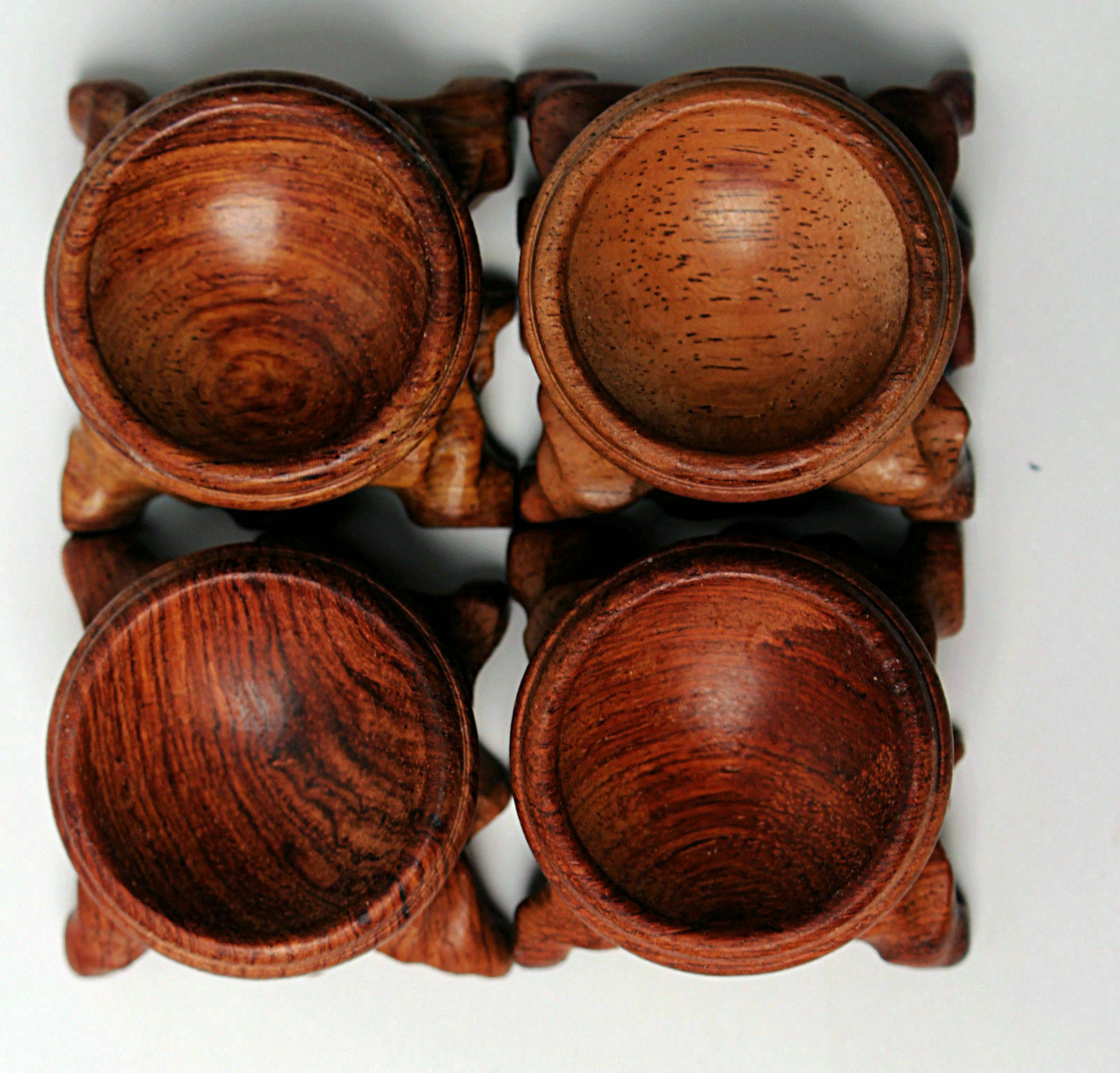 Wholesale Price 3cm Rosewood Crystal Sphere stand pedestal holding diameter 4pc