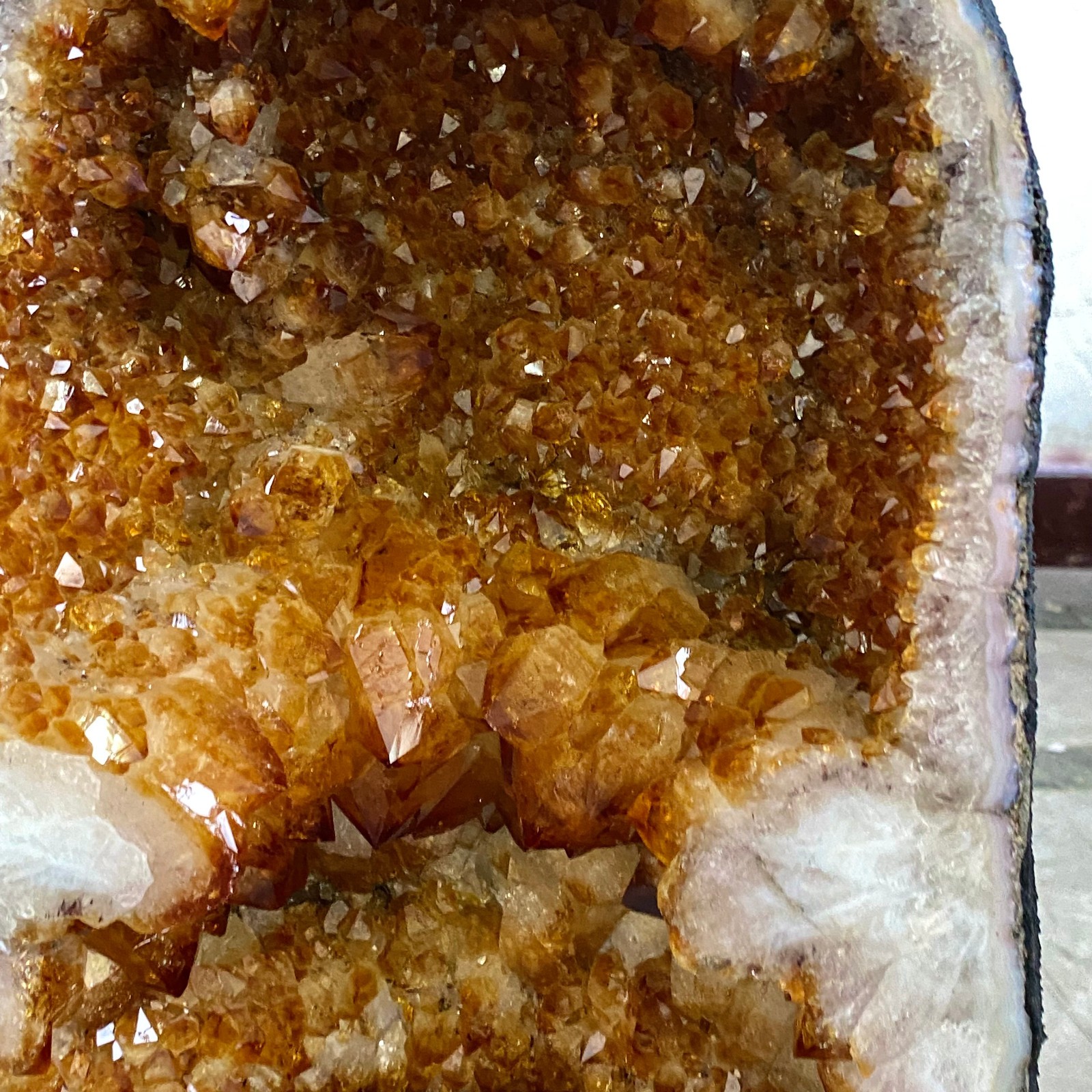 47.5LB Natural citrine geode quartz cave crystal Cathedrals specimen Healing