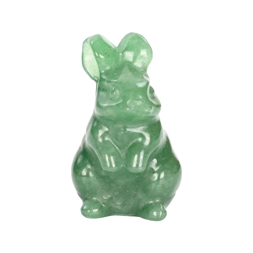 Exquisitely Carved Peter Rabbit Figurine Natural Jade Stone Carving Ornament