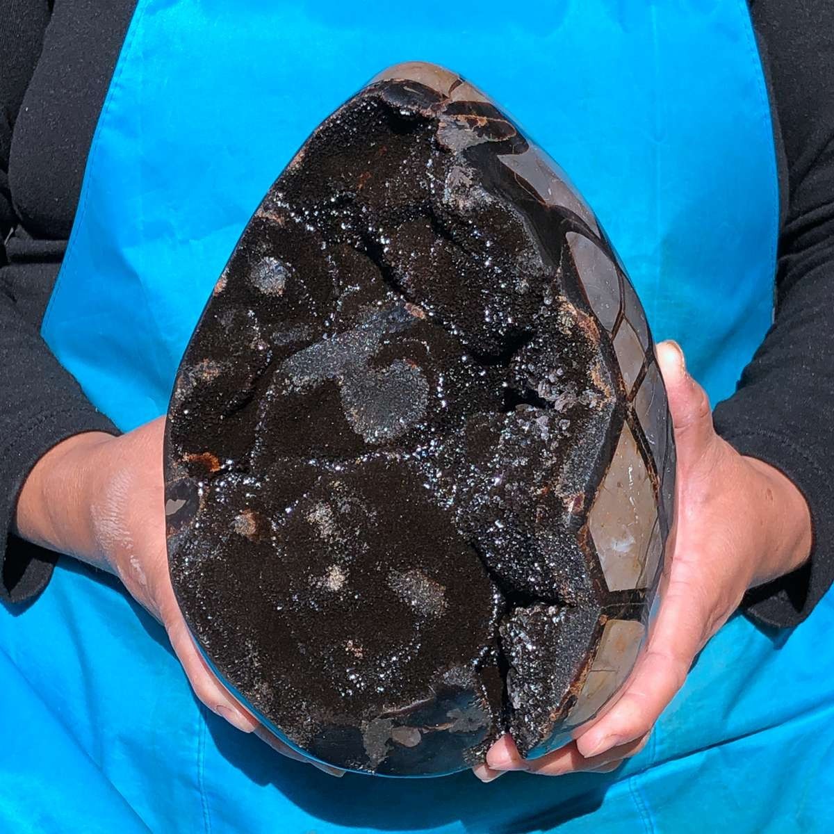 13.66LB Natural Turtle Back Stone Cave Shape Dragon Crystal Crack Gem Healing