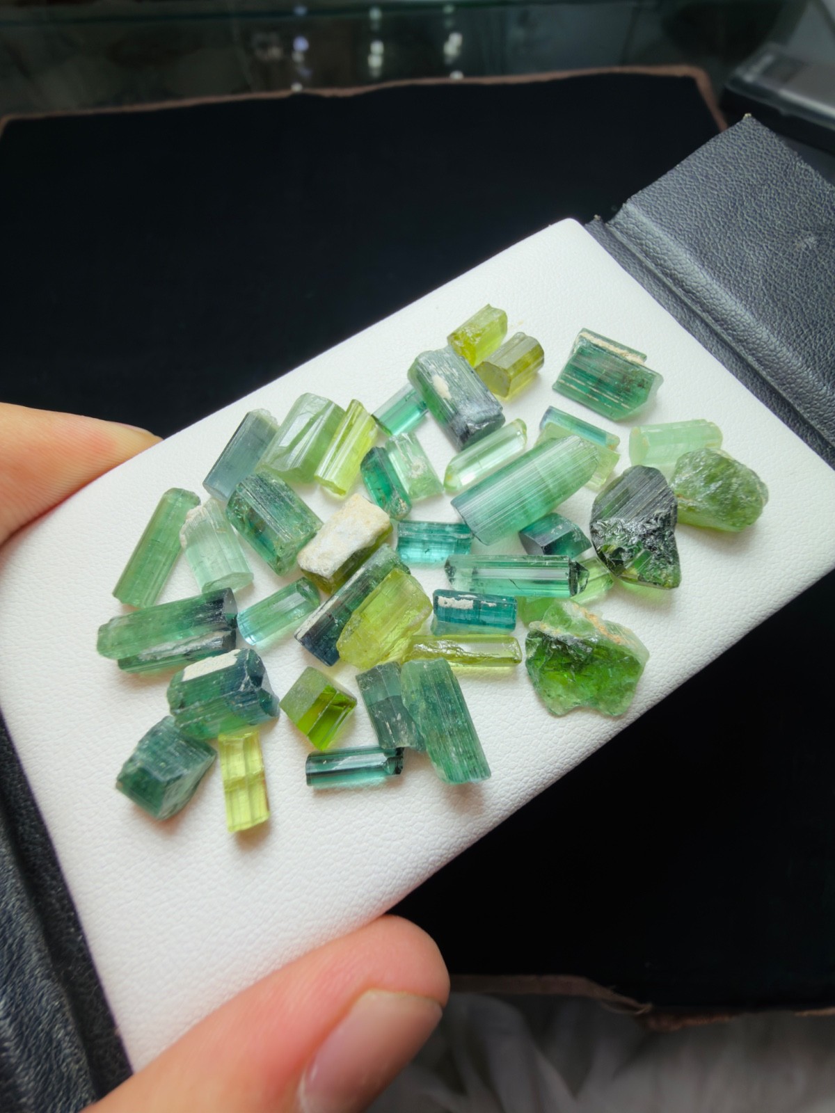 84.10 Carats gorgeous Blue and Green Rough Tourmaline Crystals From Afghanistan