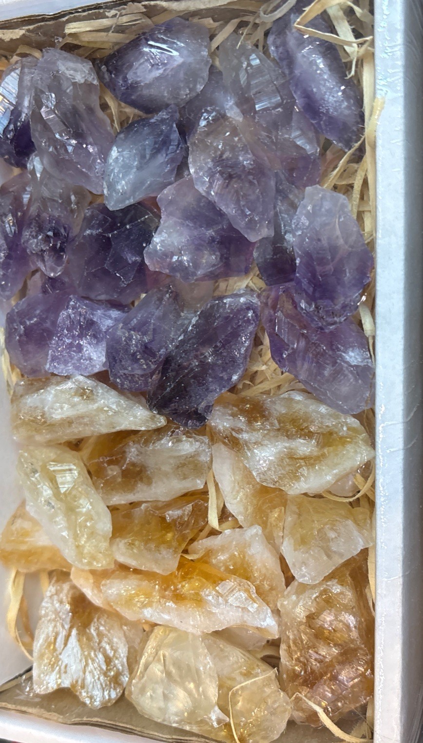 1 Pound Lot Amethyst And Citrine One To 2 Inch Pieces