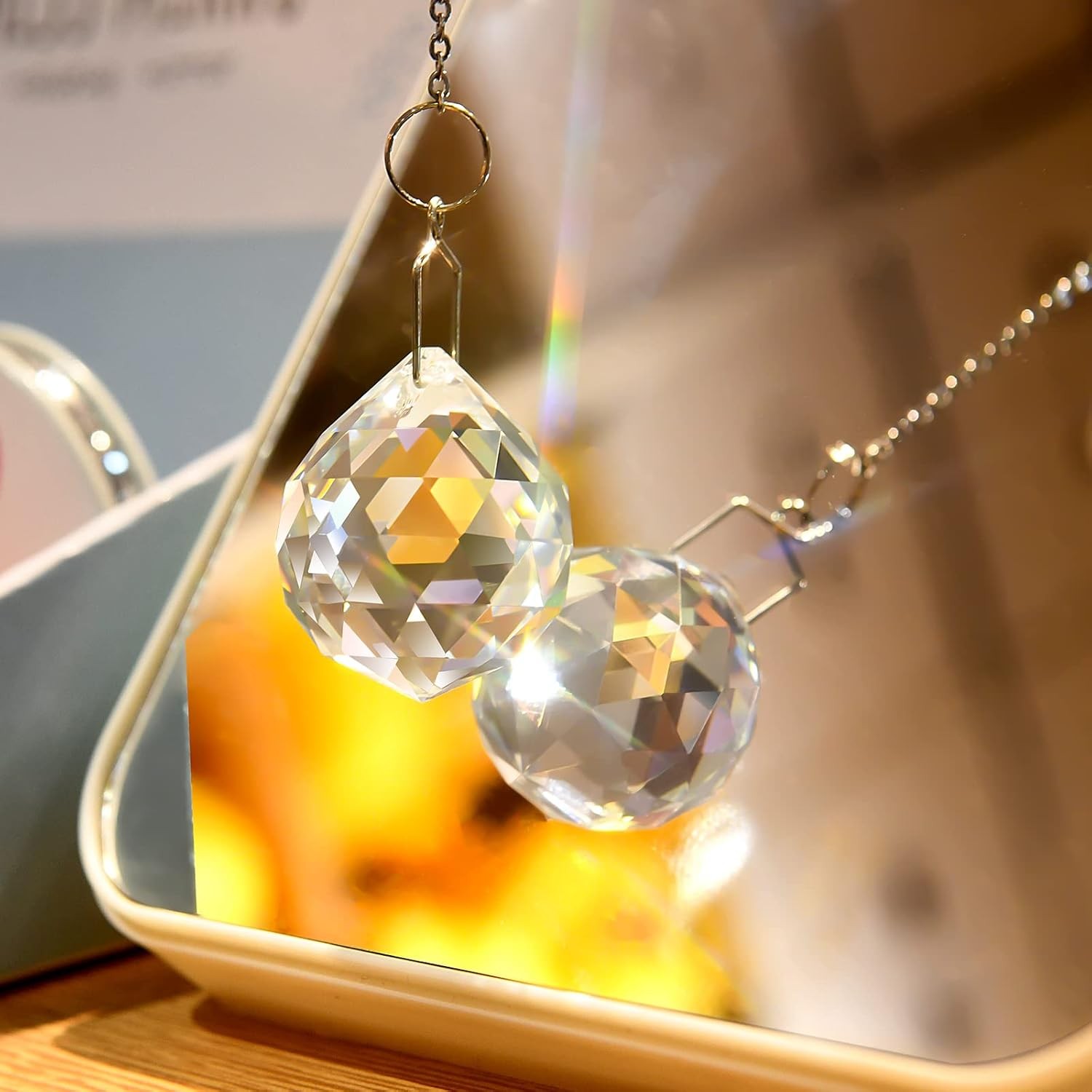 4 Pack Clear TOP K9 Crystal Prism Ball Pendant Sun Catcher Kit
