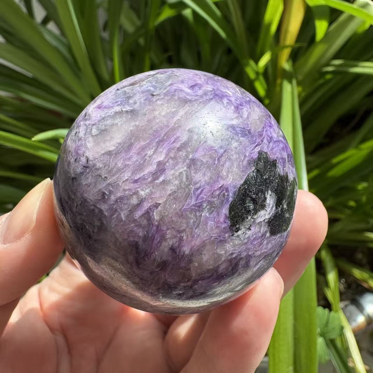 Natural Charoite Sphere 200 Gram 2″ Crystal Ball Healing Gemstone