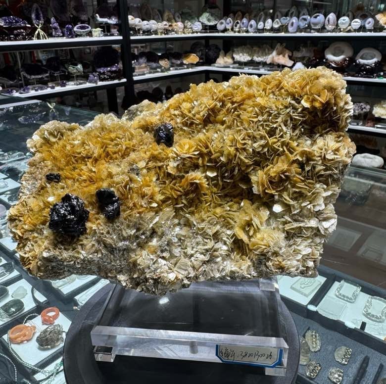 6.8LB Natural Cassiterite Golden Muscovite Matrix Rare Tin Ore Mineral Specimen