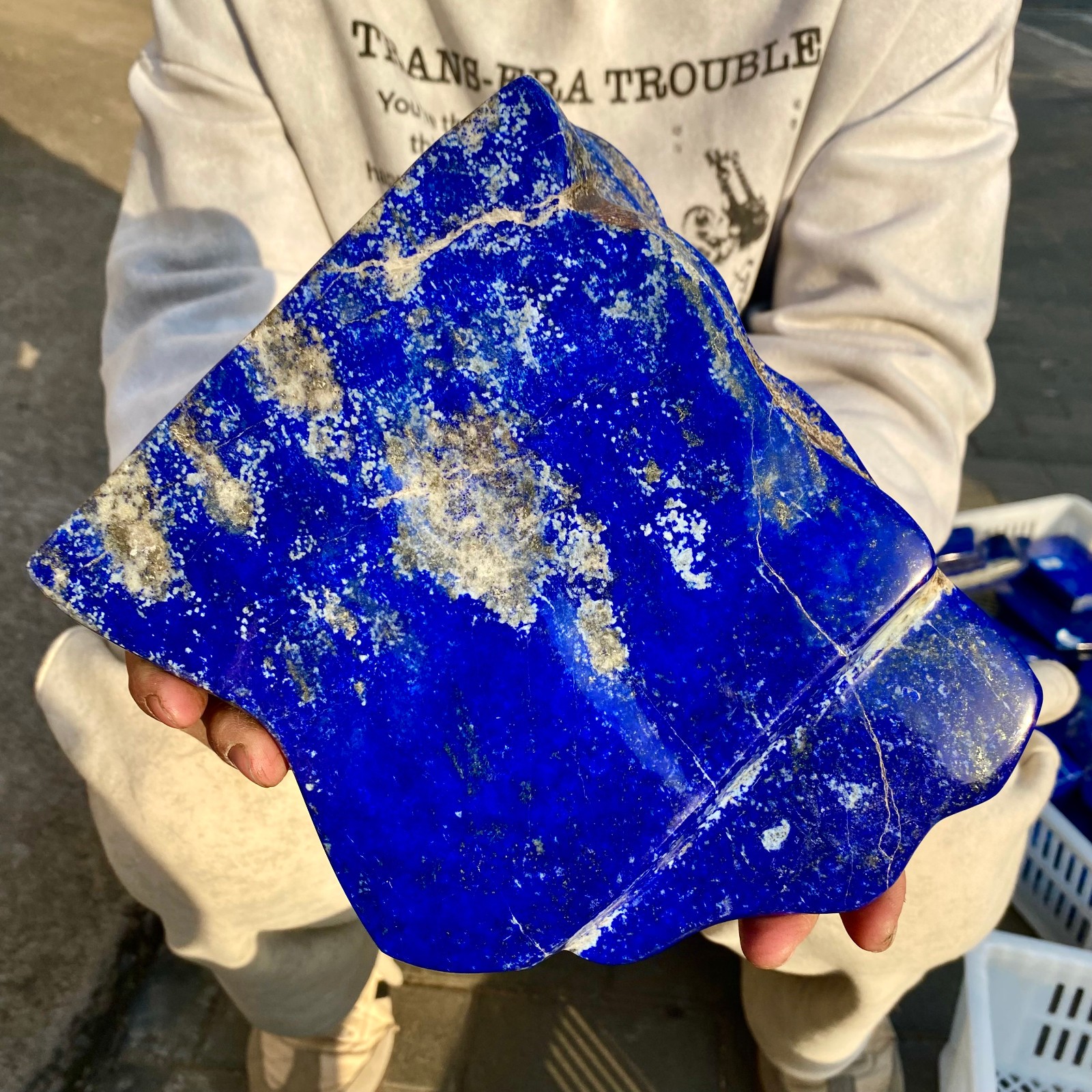 9.63LB LapisLazuli Freeform Polished Rough Tumble Healing Crystal Specimen Stone