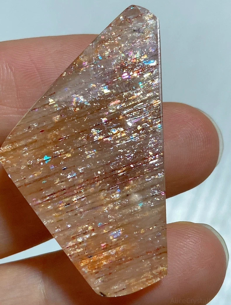 Rainbow Flash Arusha Sunstone Freeform, High Grade Collector Crystal