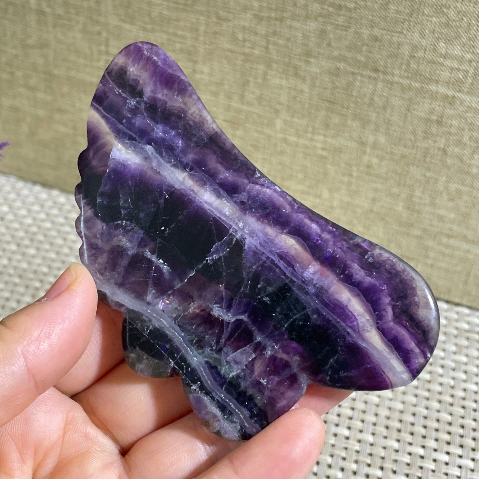 66g Natural beautiful Rainbow Fluorite Crystal Rough slices stone specimens