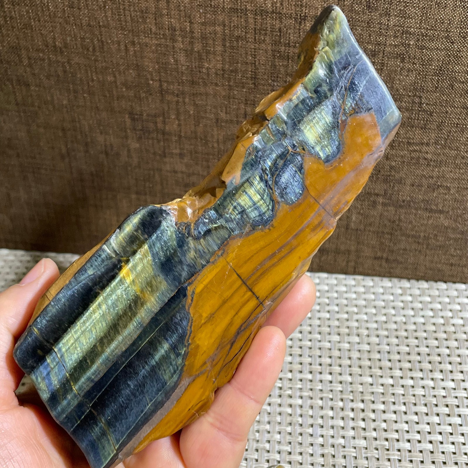 255g Natural tiger’s-eye Rough Raw Stone Rock Specimen Reiki healing