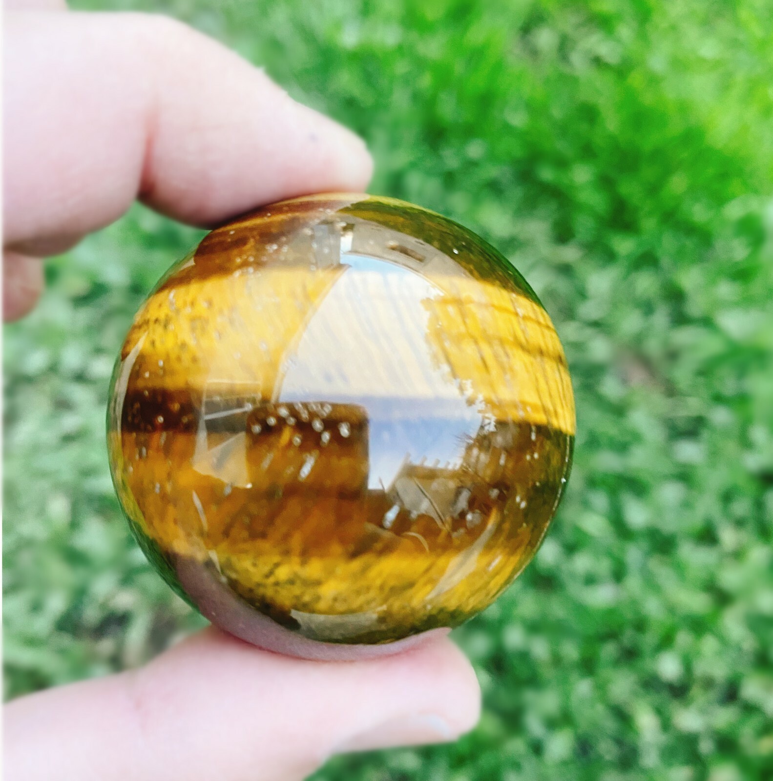 Natural Tiger’s eye sphere Tiger Eye Ball Quartz Crystal Ball Healing