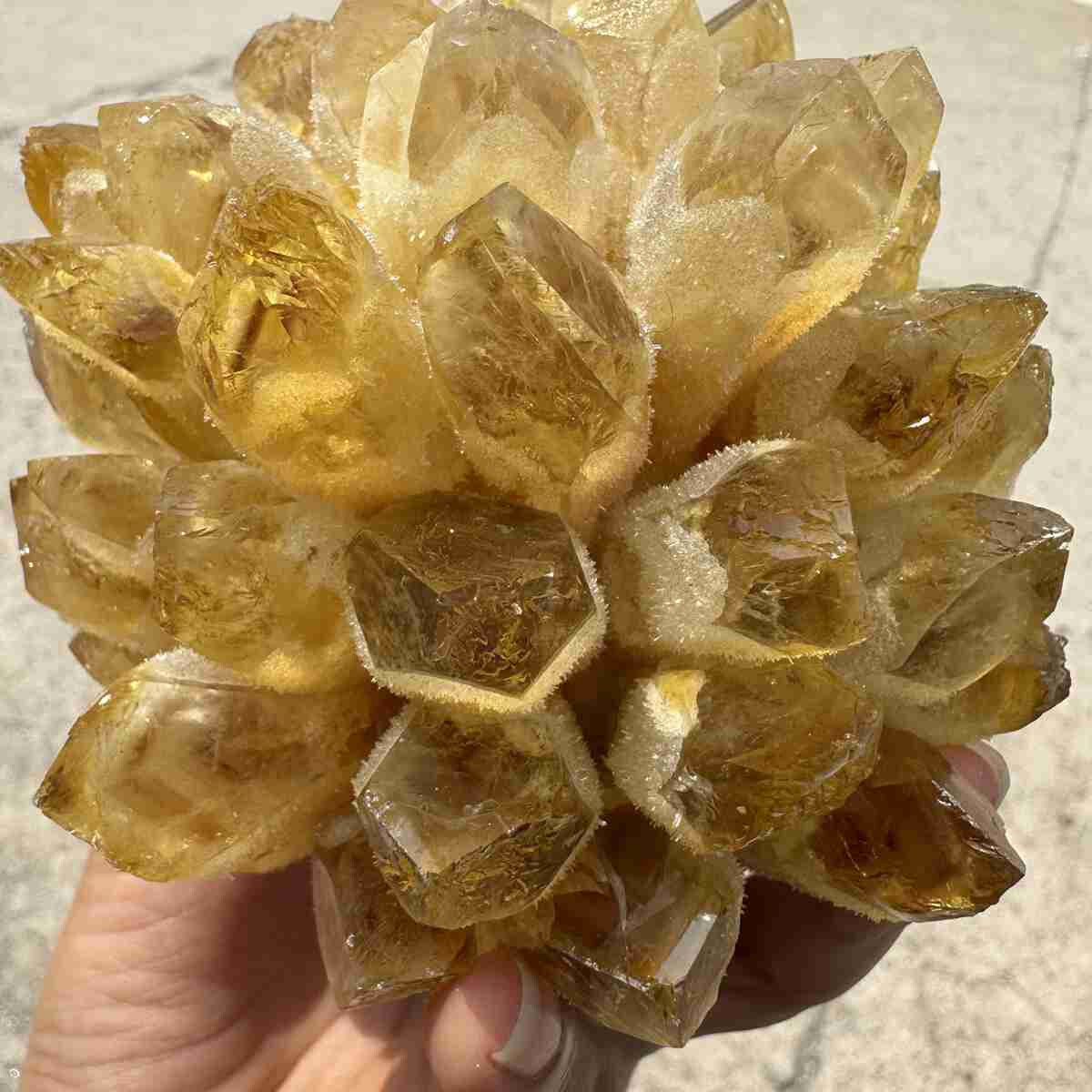 1pc natural citrine cluster Quartz Crystal specimen Mineral Healing decor 300g+