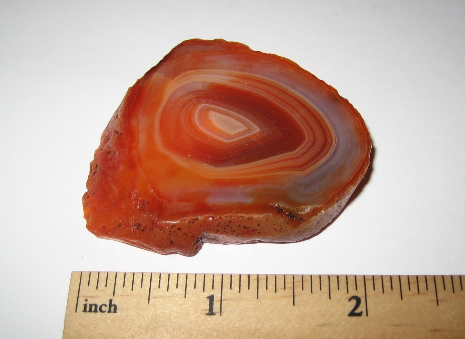 2″ x 1.7″ x 7-10mm POLISHED (TOP/BOTTOM) NATURAL CARNELIAN AGATE STONE 41.6g *1