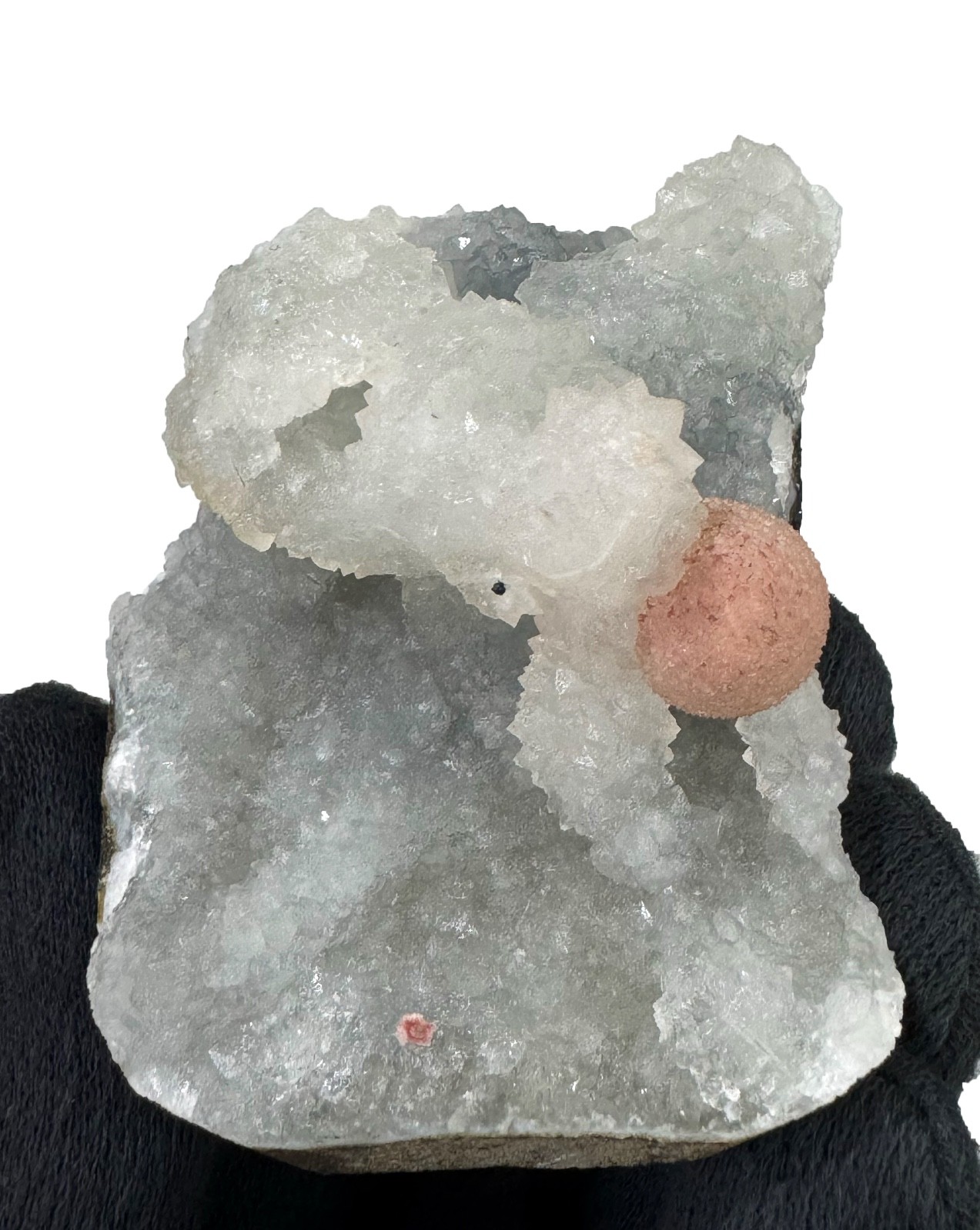 Pink Fluorite On MM Quartz Matrix Rocks, Crystals And Mineral Specimens