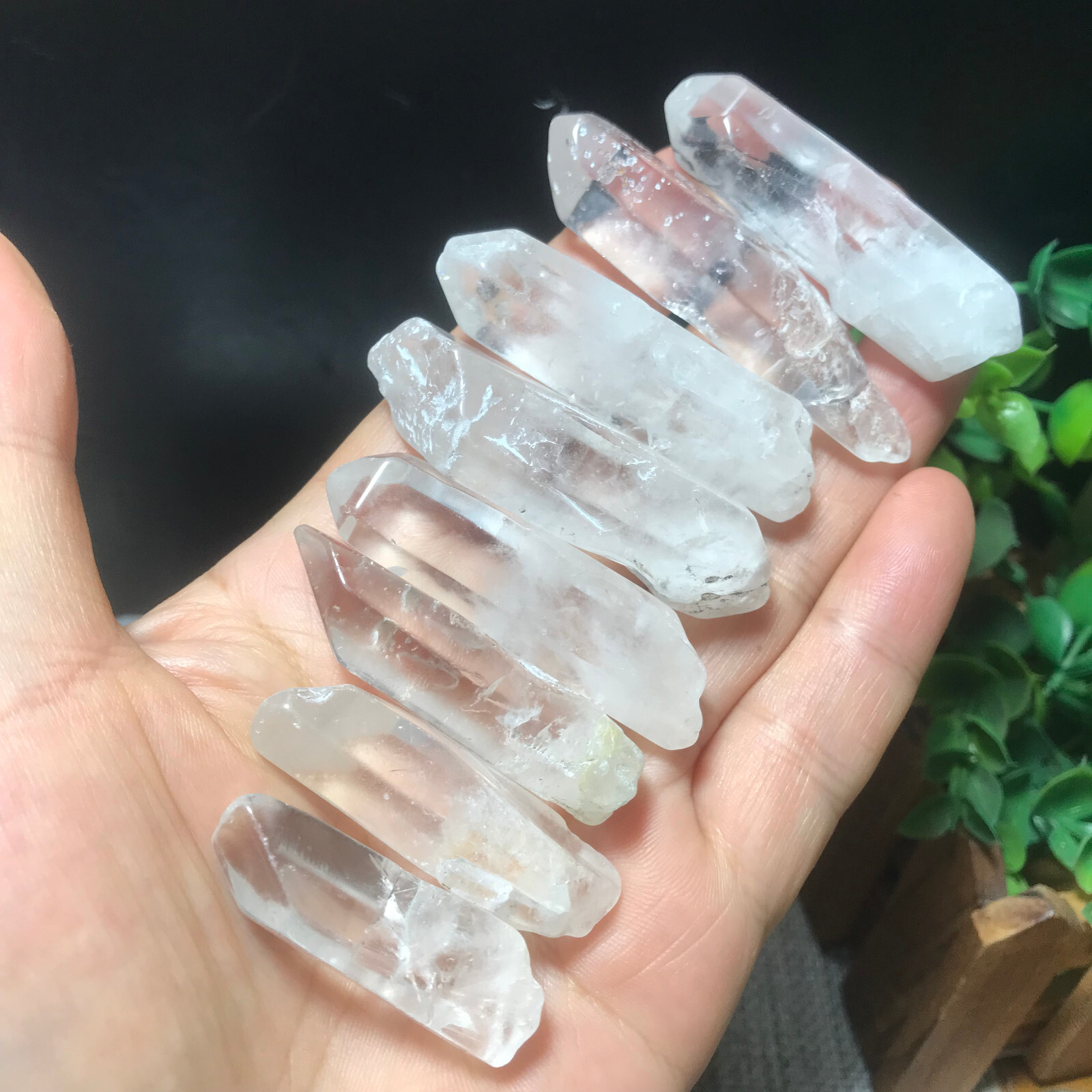 100g 10pcs Natural Clear quartz crystal points Wand Specimen