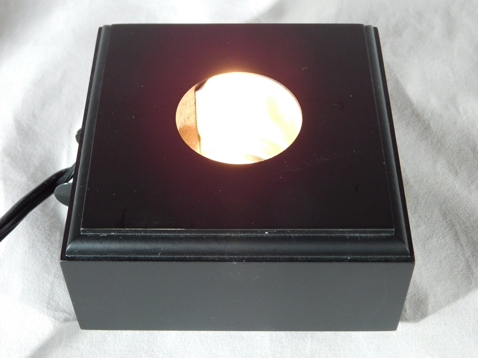 Display Stand LIGHTED Black Square Design Medium Size