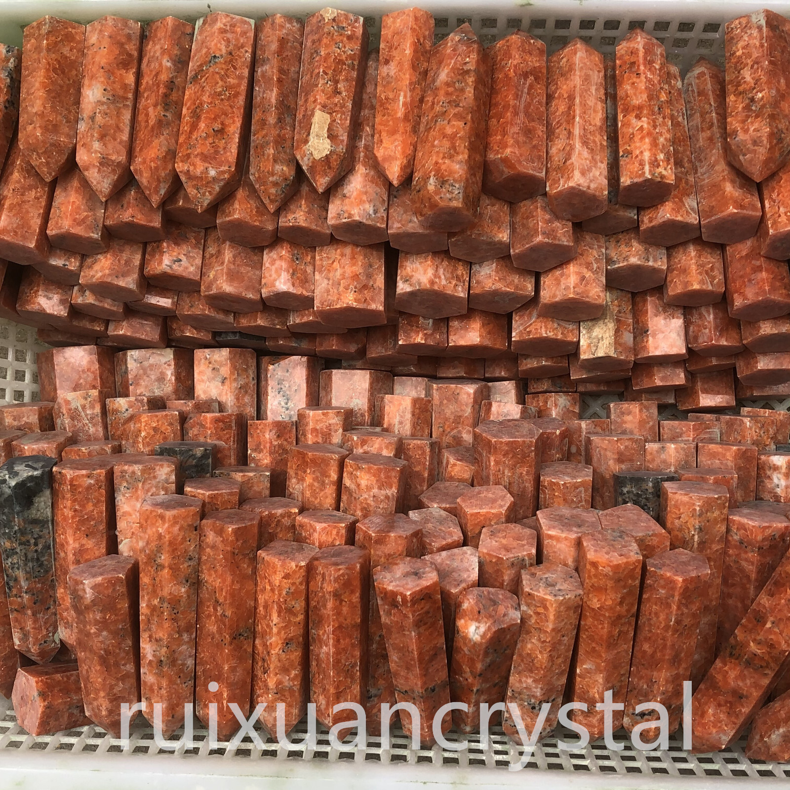 1pc Natural SunStone quartz crystal obelisk wand point healing Wholesale