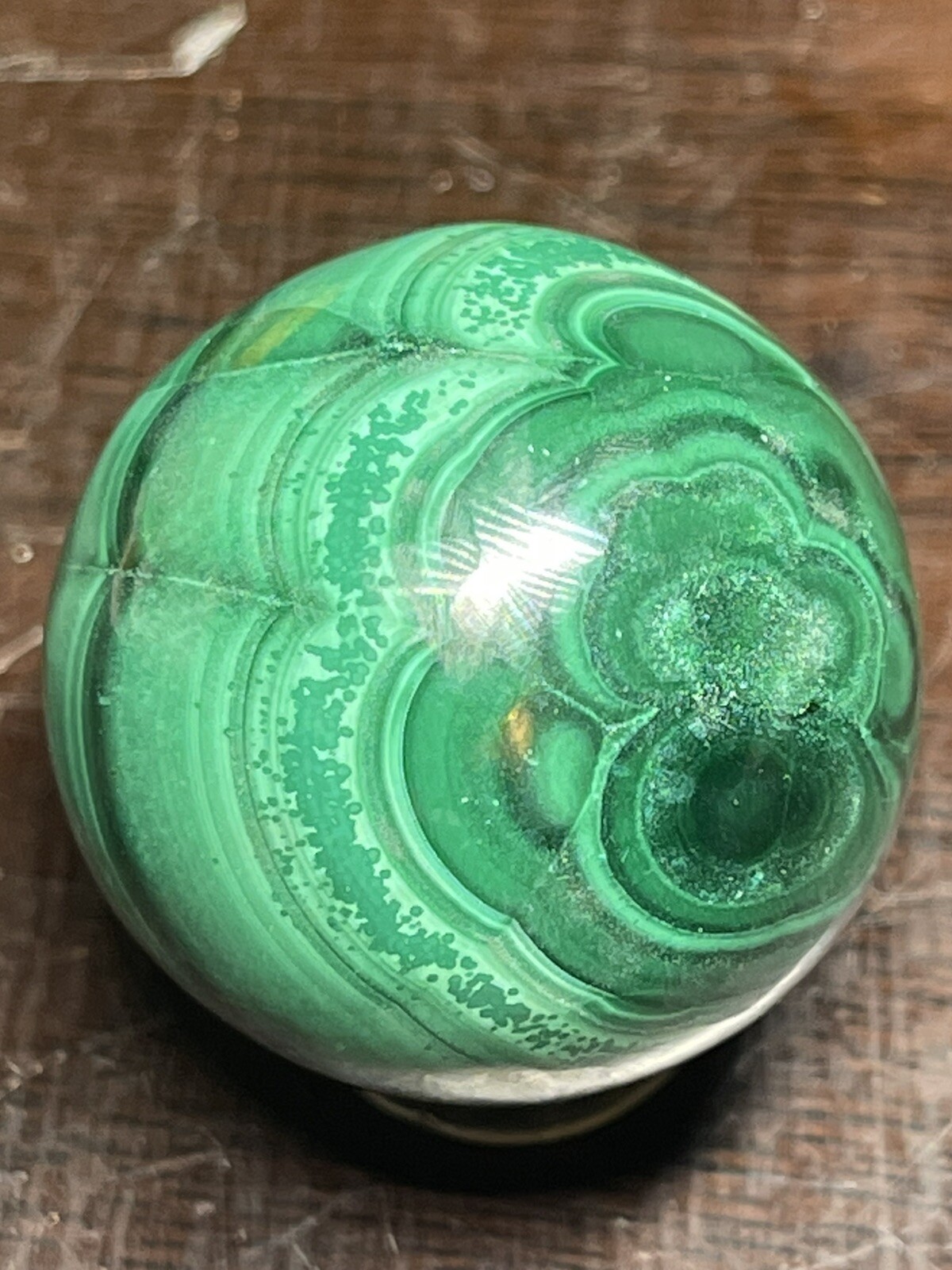 Malachite Crystal Mini Sphere Ball Orb 29.4mm 51g